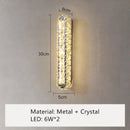 DecorBites™ Crystal LED Wall Lamp Silver Sconces | Modern Nordic Design for Bedroom and Dining Room