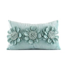 DecorBites™ 3D Velvet Flower Pillow Covers in Yellow Beige 45x45cm