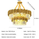 DecorBites™ Golden Luxury LED Crystal Chandelier for Hotel Living Room Ceiling Lighting