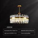 DecorBites™ Gold Round Crystal Pendant Light Chandelier for Bedroom and Living Room