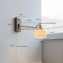 DecorBites™ Copper Arm LED Wall Sconce Switch Light, Adjustable Lampshade, Pull Chain, Beside Lamp