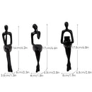 DecorBites™ Abstract Figurines Set of 3 - Modern Art Sculpture for Home and Office
