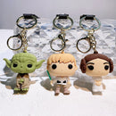 Disney Movie Star Wars Keychain Darth Vader Imperial Stormtrooper Yoda Baby Doll Keyrings Key Holder for Boys Gifts