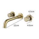 DecorBites™ Brushed Gold Basin Faucet: Single Handle Wall Mount Brass Mixer Tap, Cold/Hot Water