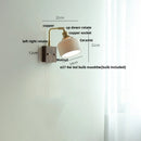 DecorBites™ Ceramic LED Wall Light Fixture White Copper Walnut Ash Bedside Lamp