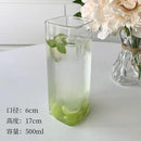 DecorBites™ 500ml Square Glass Juice Cup - Transparent & Heat-Resistant