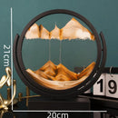 3D Moving Sand Art Painting Hourglass Round Handmade Glass Deep Sea Sandscape Quicksand Craft Sandglass Home Decoration Gifts