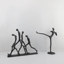 DecorBites™ Iron Man Abstract Sculpture Black Metal Figurine Decor for Room Aesthetics