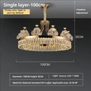 DecorBites™ Crystal Chandelier: Postmodern Light Luxury Double-Layer Pendant for Home Living Room