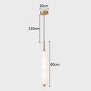 DecorBites™ LED White Pearl Glass Pendant Lights for Kitchen Bar Decor - Bubble Hanging Lamp