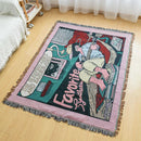 DecorBites™ Knitted Tapestry Sofa Blanket - Light Luxury Decorative Blanket for Living Room, Nap Bedspread, Picnic, Camping Mat