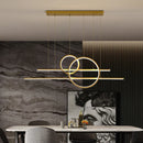 DecorBites™ Gold Black Dimmable LED Chandelier for Dining Room Kitchen Bar Lighting