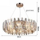 DecorBites™ LED Leaf Chandelier: Modern Living Room Decor Lighting for Duplex Rotating Stairs