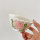 DecorBites™ Kawaii Animal Ceramic Drinkware Set: Coffee Cup, Dessert Plate, Cute Dog Mug