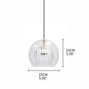 DecorBites™ Gold Glass Ball Pendant Light for Dining Room & Bedroom Decor