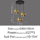 DecorBites™ Golden Pendant Lights for Aisle, Restaurant, Bedroom - Nordic Postmodern Minimalist Style