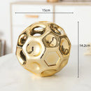 DecorBites™ Geometric Golden Hollow Abstract Sphere Sculpture Decor for Home