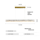 DecorBites™ Gold Chrome LED Pendant Chandelier for Dining Room Lighting