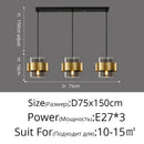 DecorBites™ Golden Pendant Lights for Aisle, Restaurant, Bedroom - Nordic Postmodern Minimalist Style