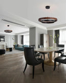 DecorBites™ Double Circular LED Chandelier for Dining, Living Room, Kitchen - Modern Nordic Design