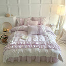 DecorBites™ Korean Lace Ruffles Cotton Bedding Set - Sweet Girl Design