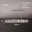 DecorBites™ Crystal LED Chandelier: Modern Luxury Chrome Steel & Clear K9 Crystal Lighting