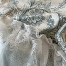 DecorBites™ French Lace Ruffles Princess Bedding Set with Milk Velvet Quilt Cover & Pillowcases