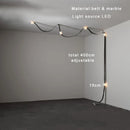 DecorBites™ Designer Belt Marble Pendant Lights: Luxury Dimmable Fixture for Villa Duplex