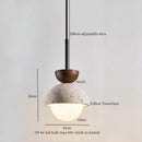 DecorBites™ Creative Stone LED Pendant Light Yellow Travertine Nordic Minimalism Hanging Lamp