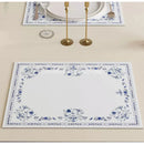 French pastoral blue onion print tablecloth – dining room decor