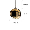 DecorBites™ Gold Chrome Ball Pendant LED Light for Kitchen, Bedroom, Dining Room