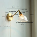 DecorBites™ Clear Glass LED Wall Sconce Rotate Up Down, Perfect for Dining Room, Bathroom
