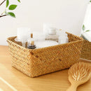 Breakfast Woven Storage Basket Picnic Basket Laundry Box Home Sundries Organizer Fruit Flower Storage Baskets Desktop Container