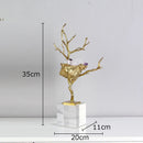 DecorBites™ Golden Conch Metal Sculpture Decorative Figurine Artwork for Modern Home Decor