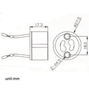 DecorBites™ GU10 Ceramic Socket Holder with Metal Bracket for Halogen Incandescent Bulb