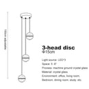 DecorBites™ Crystal Ball Chandelier Pendant Light for Staircase Hallway Bar Décor