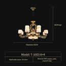 DecorBites™ Jade Zinc Alloy Chandelier for Living Room, Restaurant, Hall - Elegant Chinese Design