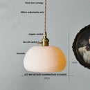 DecorBites™ Ceramic Wood Pendant Lamp LED Hanging Light Fixture for Modern Home Decor