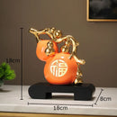 DecorBites™ Golden Gourd Ceramic Sculpture - Modern Art Room Decor
