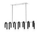 DecorBites™ Black Aluminum U-Shaped Tube Dimmable LED Chandelier for High Ceilings