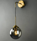 DecorBites™ Golden Round Glass Wall Sconce: Modern Nordic Lighting Fixture for Home Decor