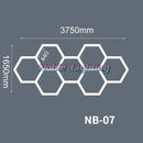 DecorBites™ Geometric LED Lights for Exhibition Car Detailing Garage Workshop - Polygonal Snowflake Theme