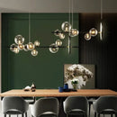 DecorBites™ Glass Ball LED Chandelier: Modern Nordic Style for Living, Dining, Kitchen, Study