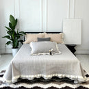 DecorBites™ Lace Ruffles Quilted Bedspread Set with Pillowcases Queen Size