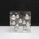 DecorBites™ Abstract Metal Ball Artworks in Transparent Acrylic Container Boxes