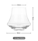 DecorBites™ Crystal Whiskey Glass Tumbler | Wind Edge Shape Spirits Cup | Thick Bottom Glass