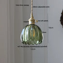 DecorBites™ Clear Glass LED Pendant Light Fixture Modern Copper Knob Switch Hang Lamp
