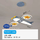 DecorBites™ Kids Airplane Ceiling Lights Remote Control Dimmable LED Chandelier
