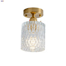 DecorBites™ Clear Glass LED Ceiling Light Fixture Modern Nordic Copper Knob Switch Lamp