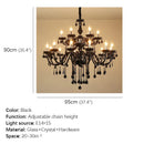 DecorBites™ Crystal Pendant Chandelier for Luxurious Living Room, Restaurant, Bedroom & Villa